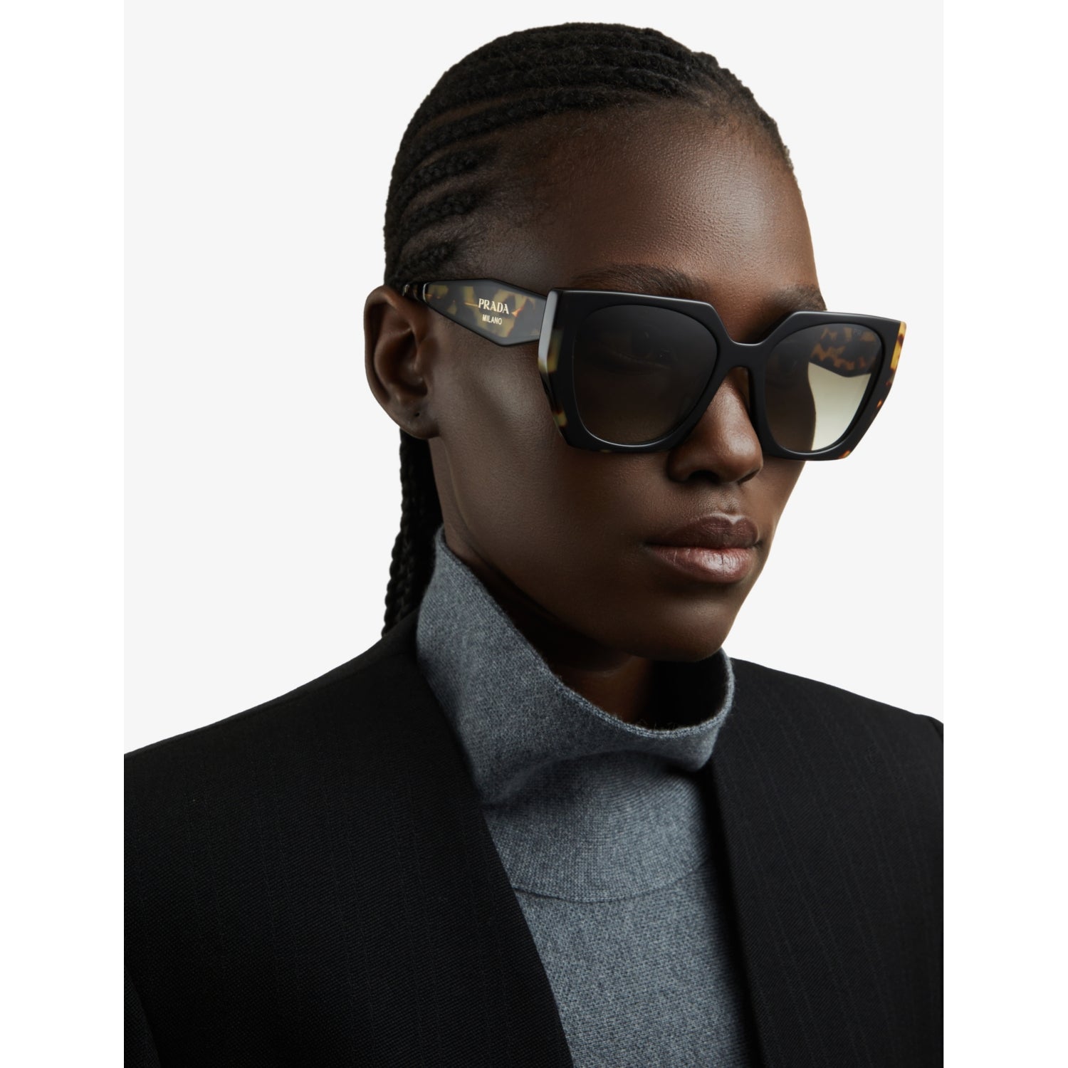 Prada cat-eye acetate sunglasses PR 15WS 54mm, imported from the UK