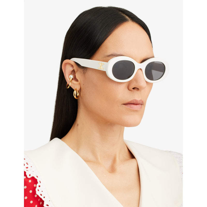 Celine oval-frame acetate sunglasses 52mm lens, UK version