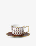 Wedgwood Renaissance Red espresso cup and saucer set of two (British brand)