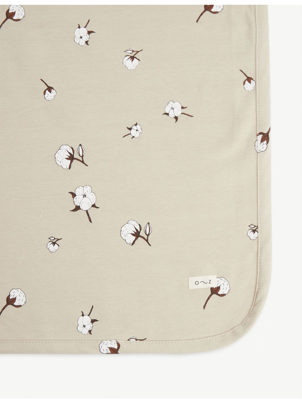 Organic Zoo floral print reversible cotton blanket 77cm - British product