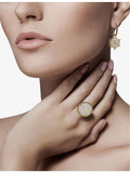 Nadine Aysoy Celeste ring 18ct gold, diamonds and jade, UK version