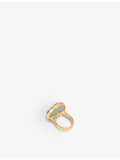 Nadine Aysoy Celeste ring 18ct gold, diamonds and jade, UK version