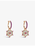 Nadine Aysoy Celeste 18ct rose gold huggie earrings (British brand)