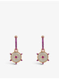 Nadine Aysoy Celeste 18ct rose gold huggie earrings (British brand)