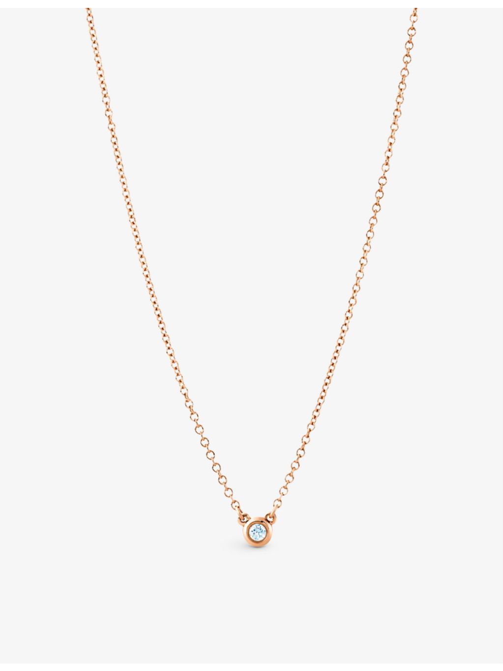 Tiffany & Co diamond pendant necklace 18ct rose gold - British product