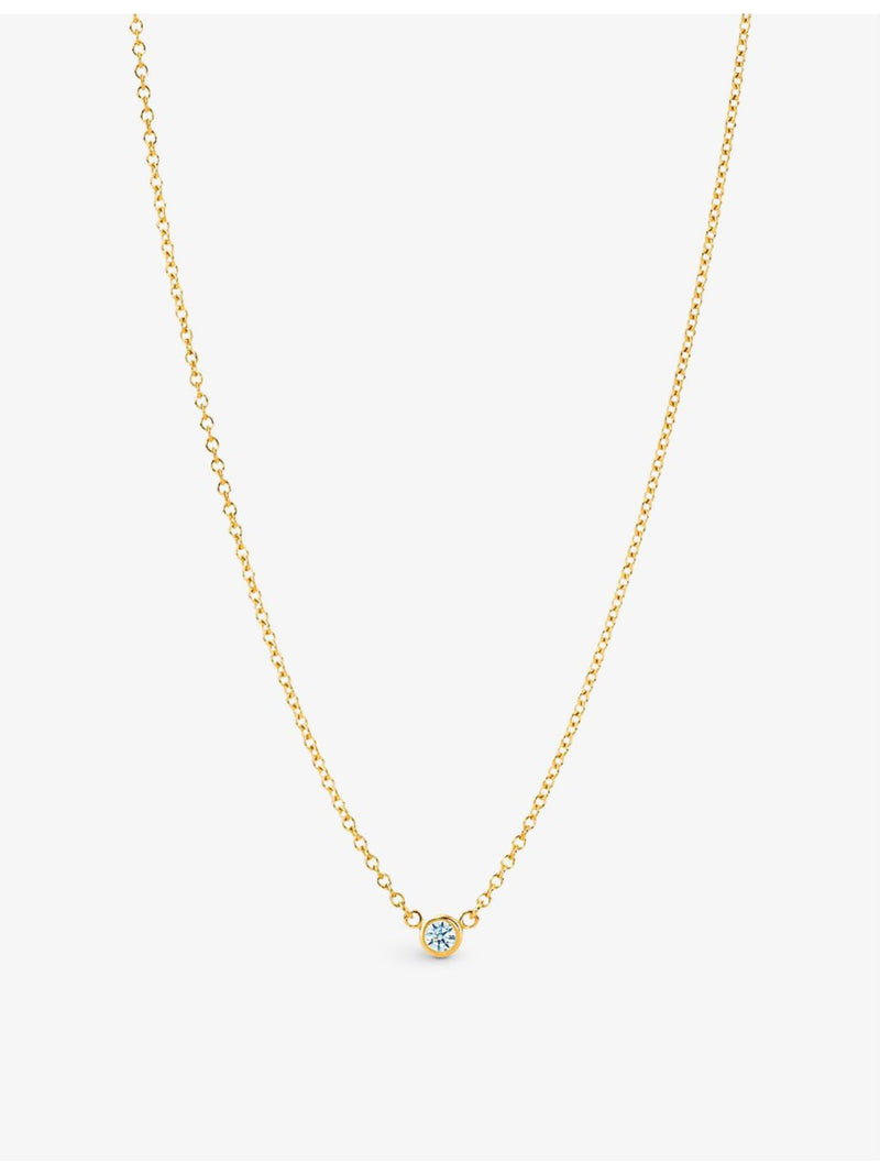 Tiffany & Co diamond pendant necklace 18ct gold 0.17ct British product
