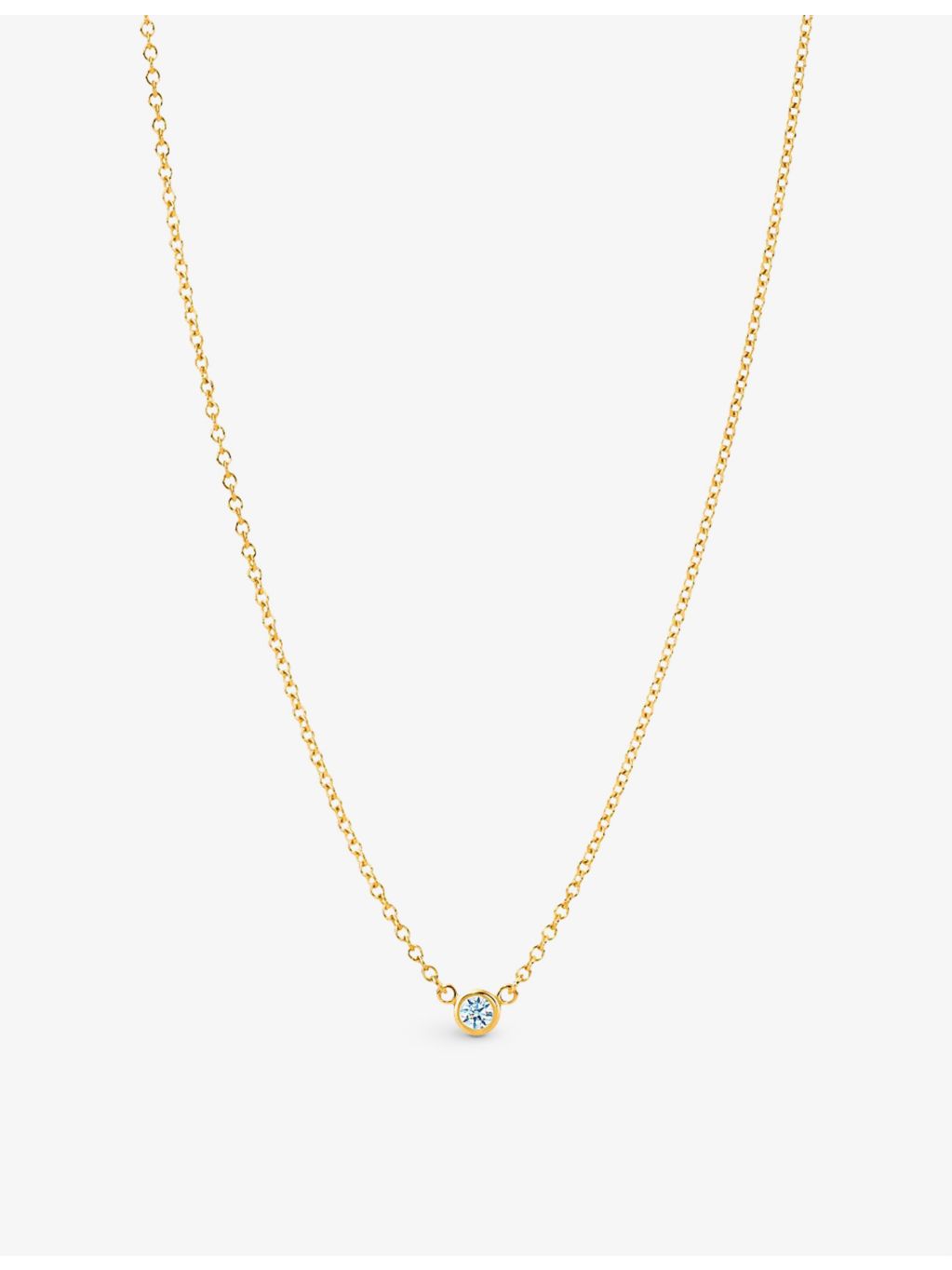 Tiffany & Co diamond pendant necklace 18ct gold 0.17ct British product