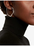 Tiffany Open Heart sterling silver hoop earrings, medium (British brand)