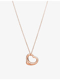 Tiffany & Co Open Heart pendant 18ct rose gold diamond necklace, imported from the UK