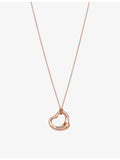 Tiffany & Co Open Heart pendant 18ct rose gold diamond necklace, imported from the UK