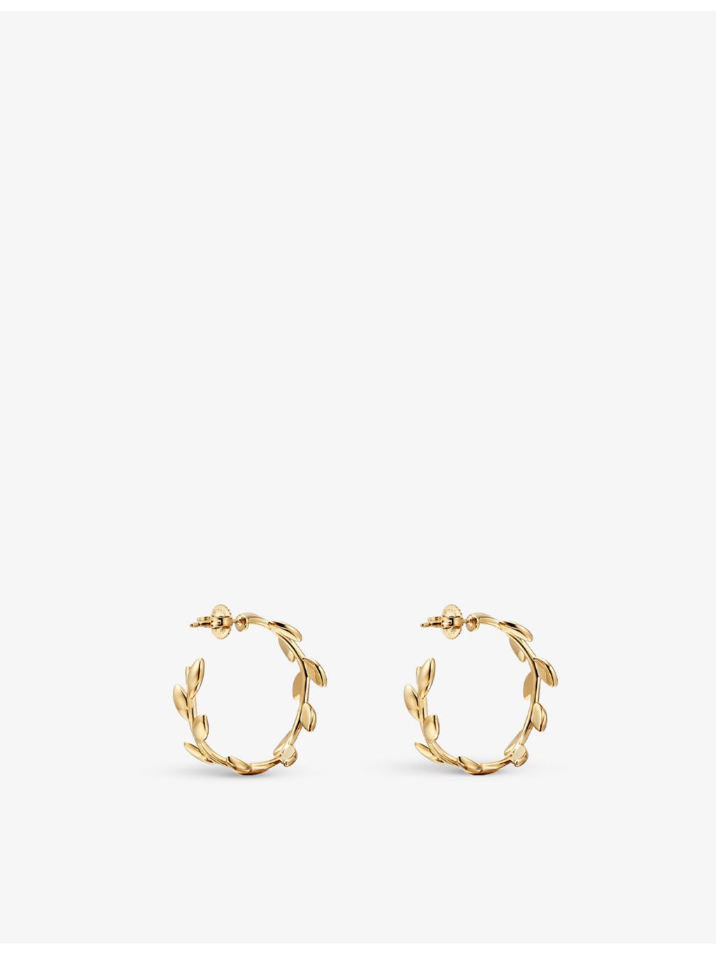 Tiffany & Co. Olive Leaf hoop earrings 18ct yellow gold, UK version