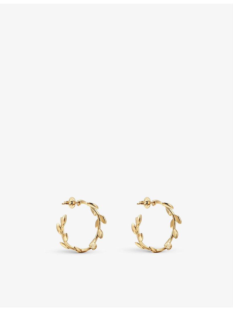 Tiffany & Co. Olive Leaf hoop earrings 18ct yellow gold, UK version
