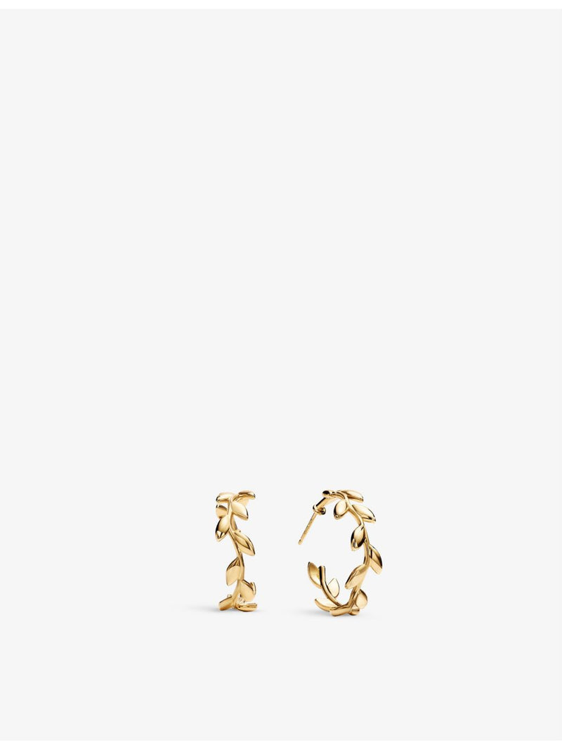 Tiffany & Co. Olive Leaf hoop earrings 18ct yellow gold, UK version