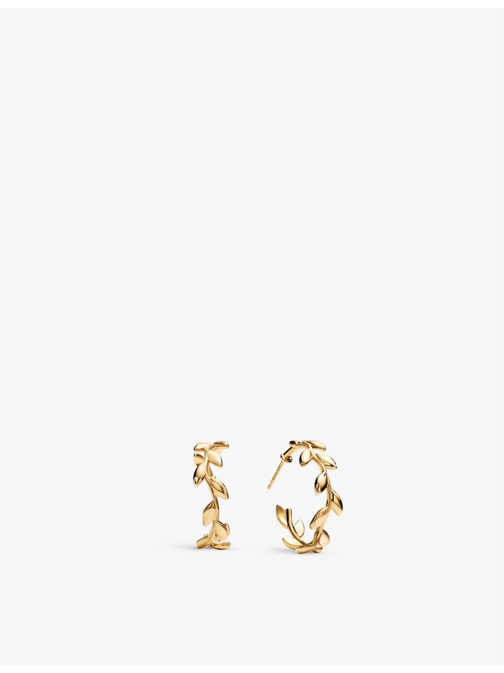 Tiffany & Co. Olive Leaf hoop earrings 18ct yellow gold, UK version
