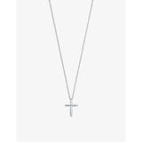 Tiffany & Co. platinum diamond cross pendant necklace 0.21ct, UK version
