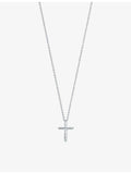 Tiffany & Co. platinum diamond cross pendant necklace 0.21ct, UK version