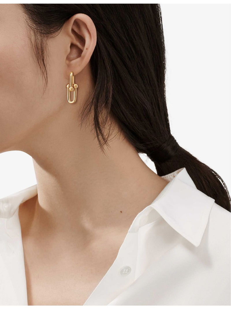 Tiffany HardWear 18ct yellow-gold earrings - British product