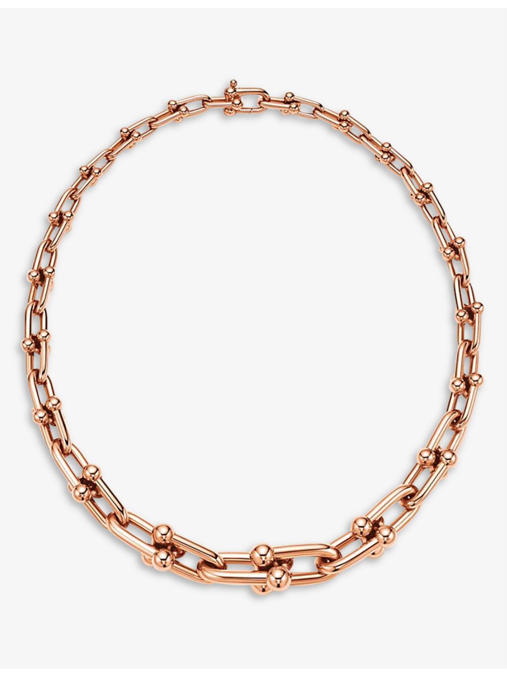 Tiffany HardWear 18ct rose-gold necklace 18 inch, UK version