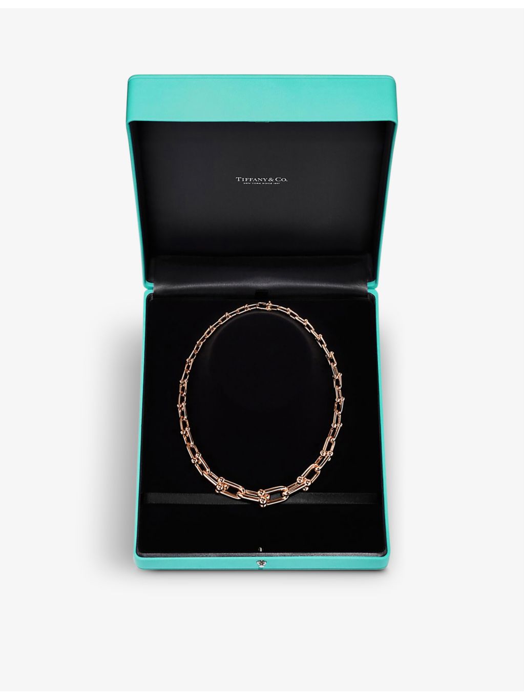 Tiffany HardWear 18ct rose-gold necklace 18 inch, UK version