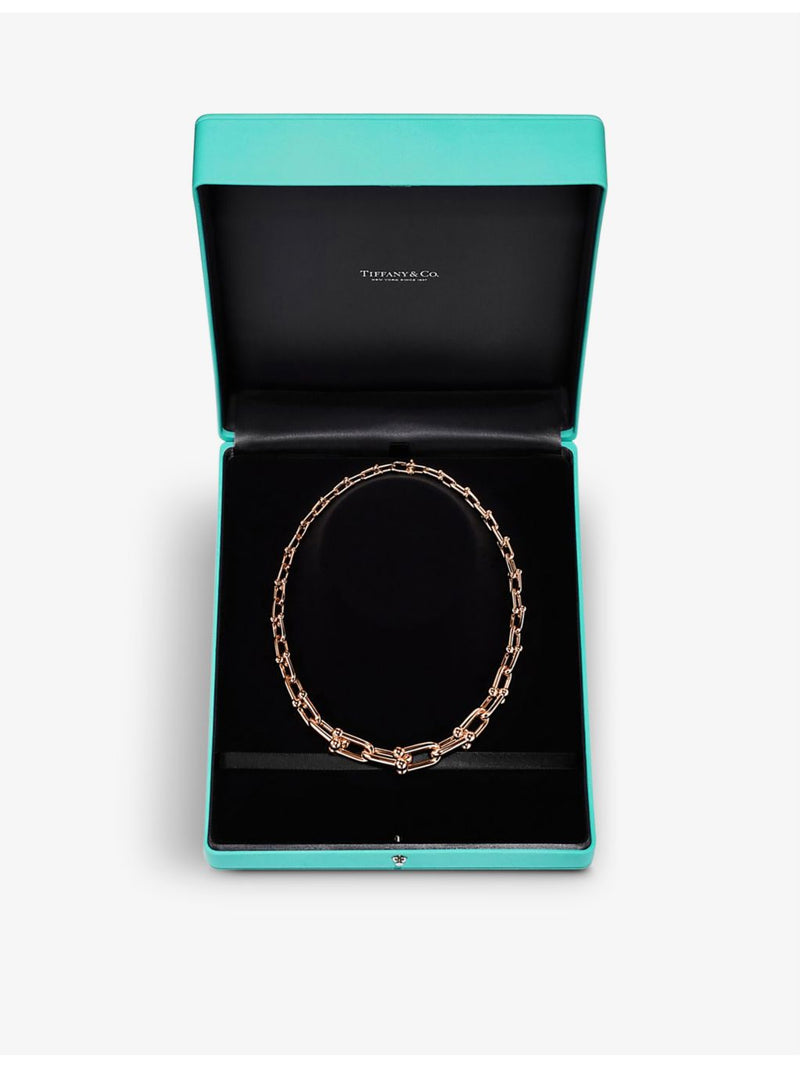 Tiffany HardWear 18ct rose-gold necklace 18 inch, UK version