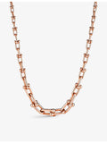 Tiffany HardWear 18ct rose-gold necklace 18 inch, UK version