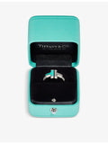 Tiffany & Co T ring 18ct white gold turquoise diamond (British brand)