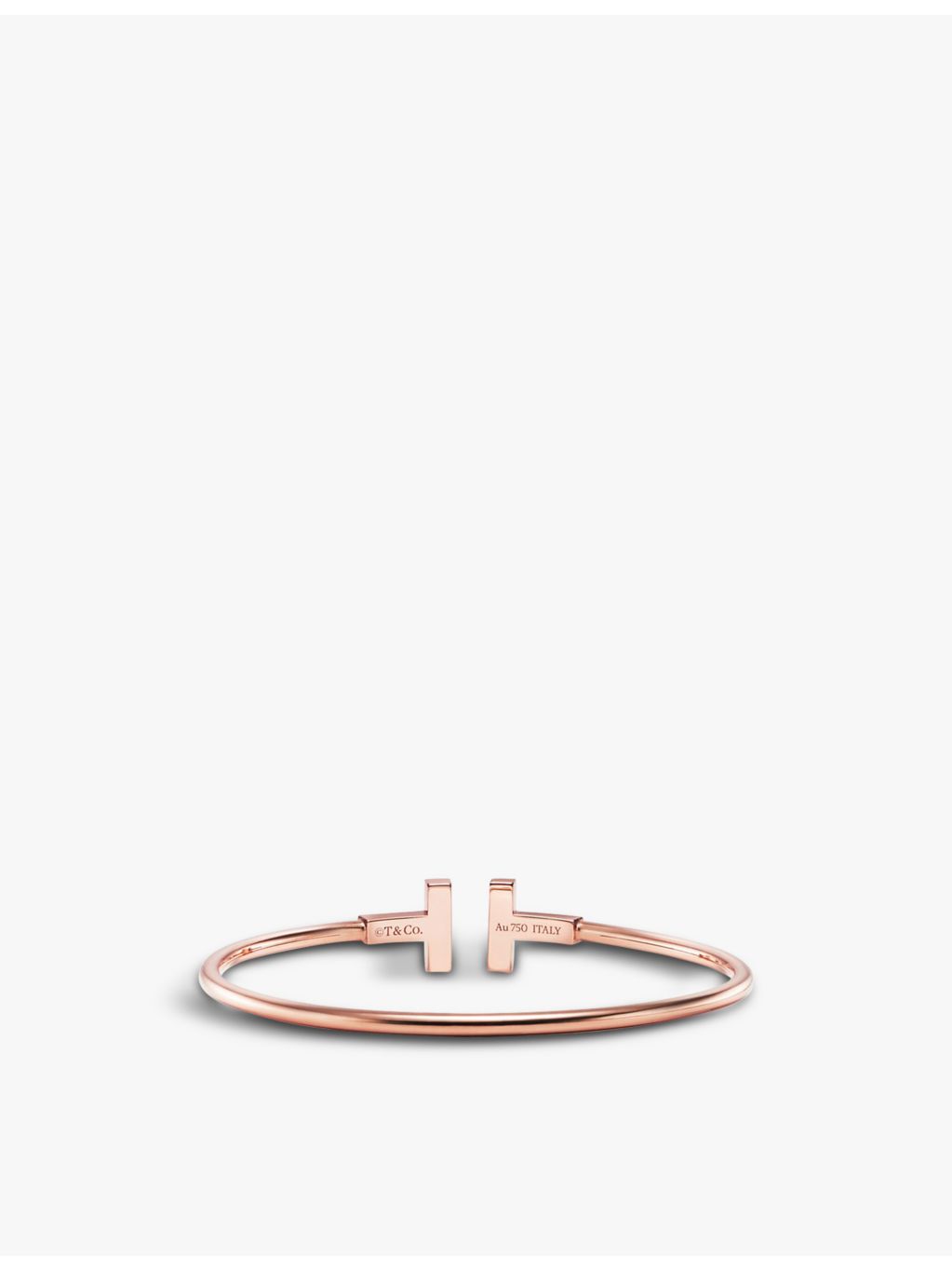 Tiffany T Wire 18ct rose-gold bracelet with mother-of-pearl and diamond, UK version