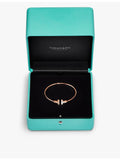 Tiffany T Wire 18ct rose-gold bracelet with mother-of-pearl and diamond, UK version