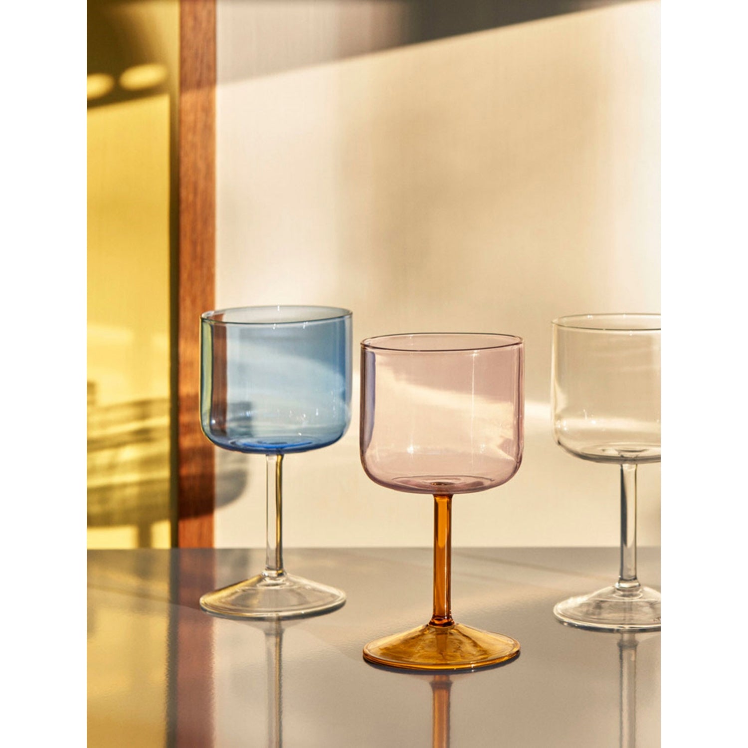 HAY tinted borosilicate wine glasses set of two - British product