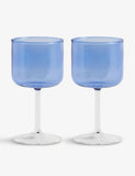 HAY tinted borosilicate wine glasses set of two - British product