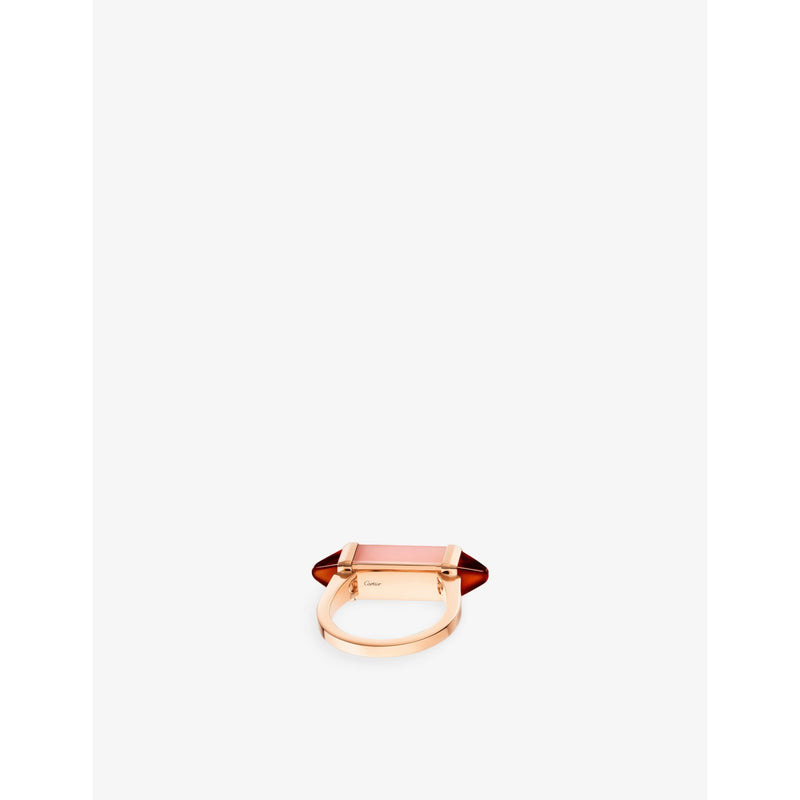 Cartier cocktail ring pink chalcedony garnet, imported from the UK