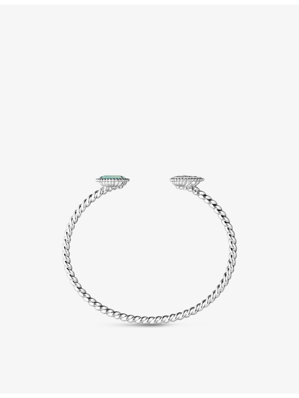 Boucheron Serpent Bohème 18ct white gold aquaprase bracelet, UK version