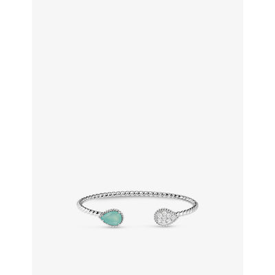 selfridges Boucheron Serpent Bohème 18ct White-Gold 1.1ct Aquaprase Bracelet- Buy online at McGrocer