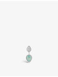 Boucheron Serpent Bohème stud earring 18ct white gold and aquaprase (British brand)