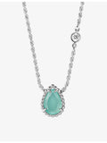 Boucheron Serpent Bohème 18ct white gold aquaprase diamond necklace - British product