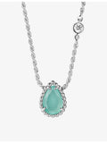 Boucheron Serpent Bohème 18ct white gold aquaprase diamond necklace - British product
