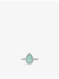 Boucheron Serpent Bohème 18ct white-gold aquaprase ring (British brand)