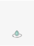 Boucheron Serpent Bohème 18ct white-gold aquaprase ring (British brand)