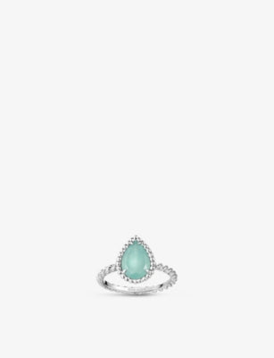 Boucheron Serpent Bohème 18ct White-Gold 1.16ct Aquaprase Ring