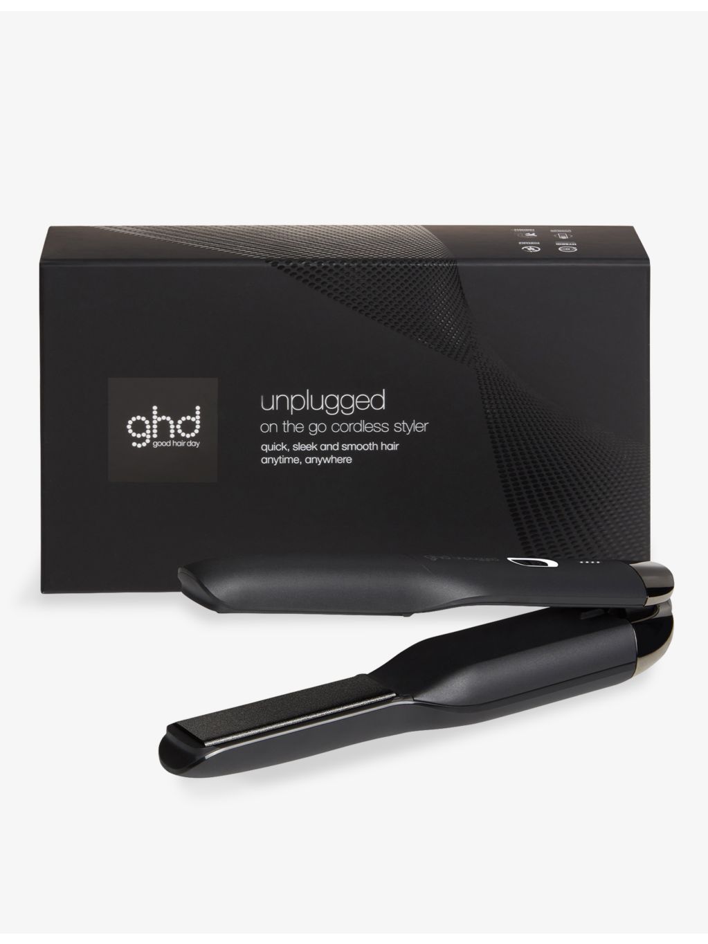 ghd Unplugged cordless hair straightener matte white, UK version