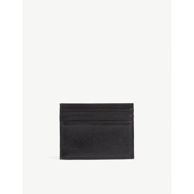 selfridges Polo Ralph Lauren Logo-Debossed Pebbled-Leather Cardholder 7.5cm x 10cm- Buy online at McGrocer