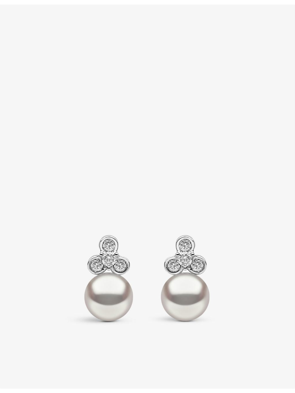 Yoko London diamond pearl earrings 0.162ct 7mm - British product