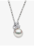 Yoko London 18ct gold diamond freshwater pearl necklace, imported from the UK