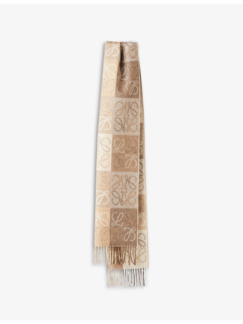 Loewe wool cashmere-blend scarf with Anagram print - British product