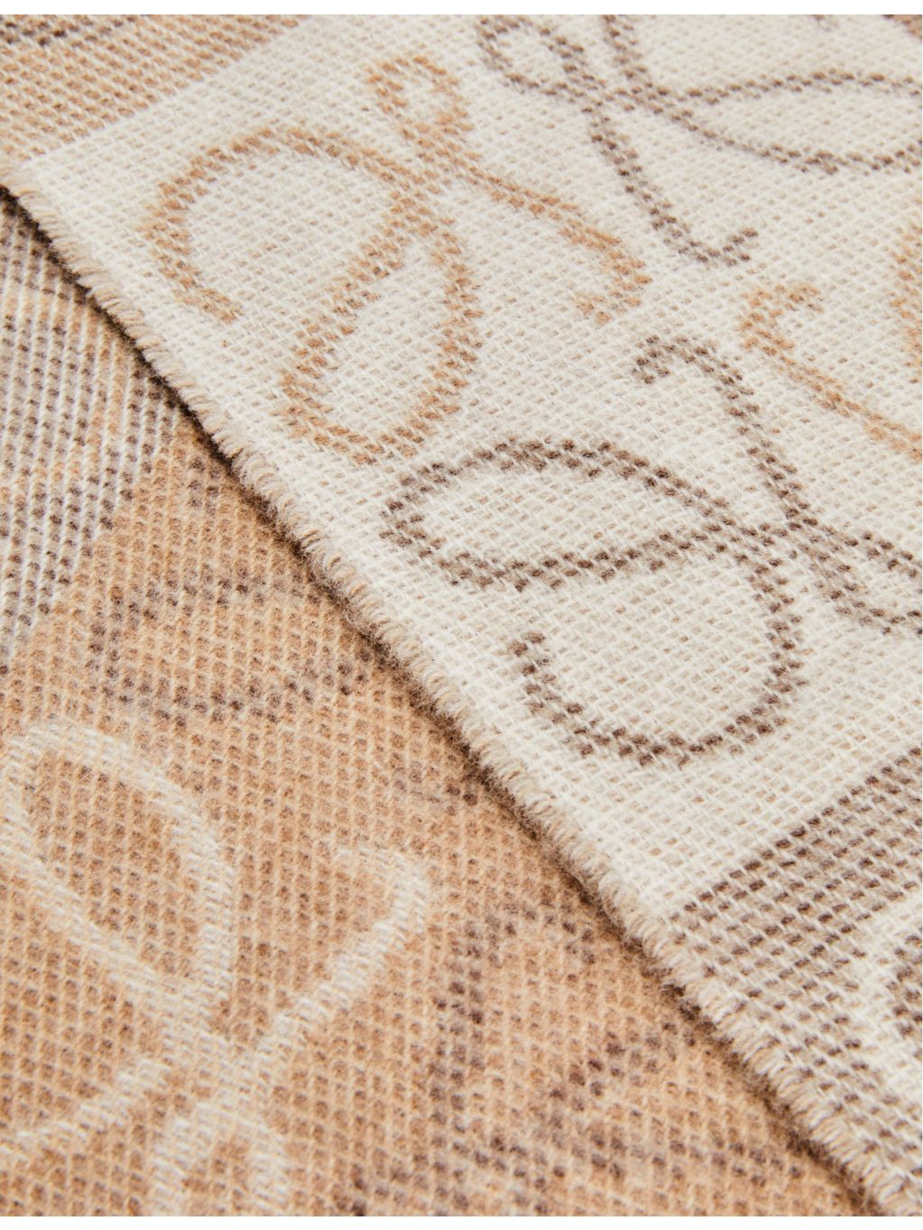 Loewe wool cashmere-blend scarf with Anagram print - British product
