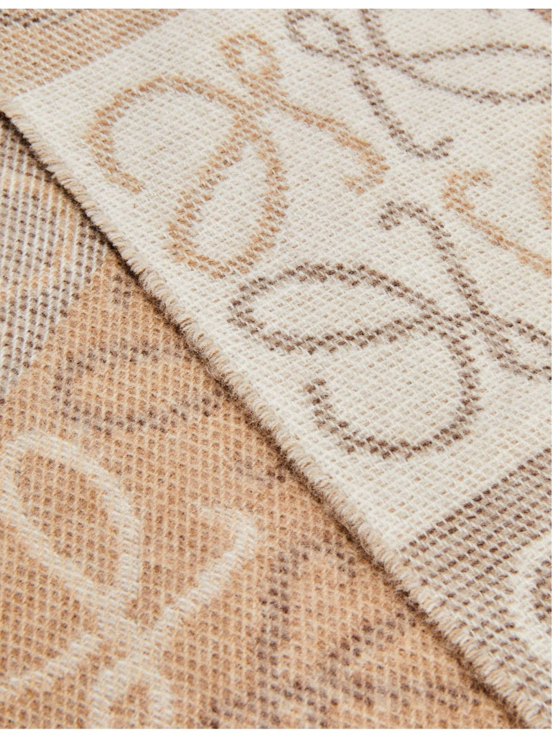 Loewe wool cashmere-blend scarf with Anagram print - British product