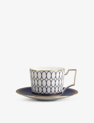 Wedgwood Renaissance Gold porcelain coffee cup and saucer 70ml, UK version