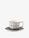 Wedgwood Renaissance Gold bone china espresso cup and saucer set - British product