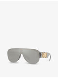 Versace round-frame acetate sunglasses with 48mm lens width, imported from the UK
