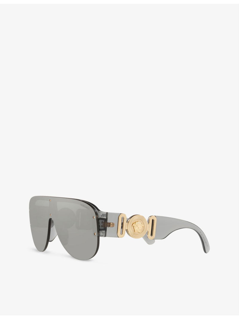 Versace round-frame acetate sunglasses with 48mm lens width, imported from the UK